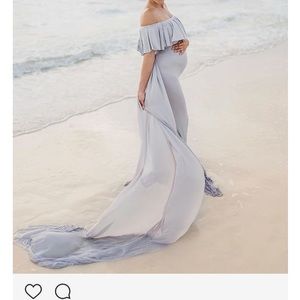 Maternity Gown and Detachable Train